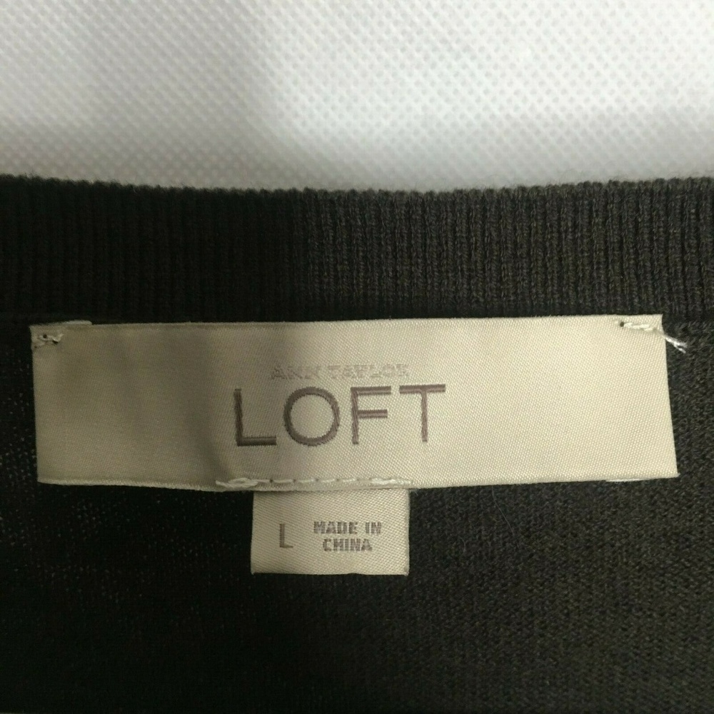 Ann Taylor LOFT Wool Blend Long Sleeve Brown - Picture 5 of 5